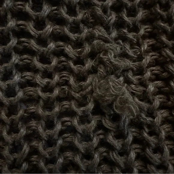 Banana Republic 100% Linen Open Knit V-Neck Sweater Olive Green Medium - Picture 8 of 10